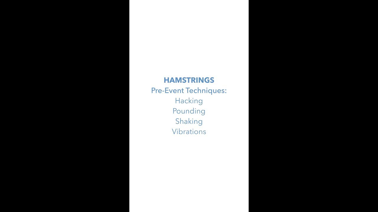 Sports Massage Level 3 Hamstrings Pre-Event Techniques v1.0