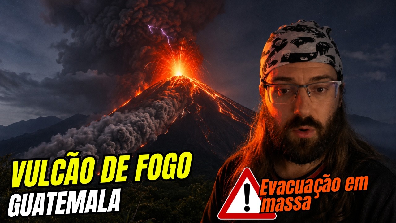 GUATEMALA em ALERTA com NOVA ERUP&Ccedil;&Atilde;O do Vulc&atilde;o de Fogo!