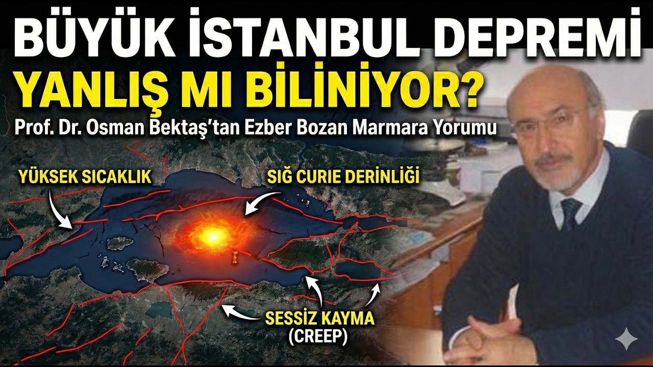 Büyük İstanbul Depremi Yanlış mı Biliniyor? Prof. Dr. Osman Bektaş’tan Ezber Bozan Marmara Yorumu