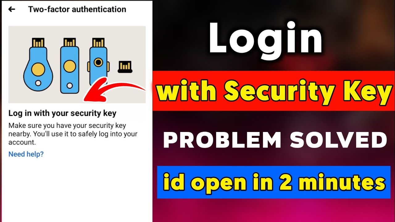 How to solve Login with security key facebook problem | Facebook Login with security key 2022
