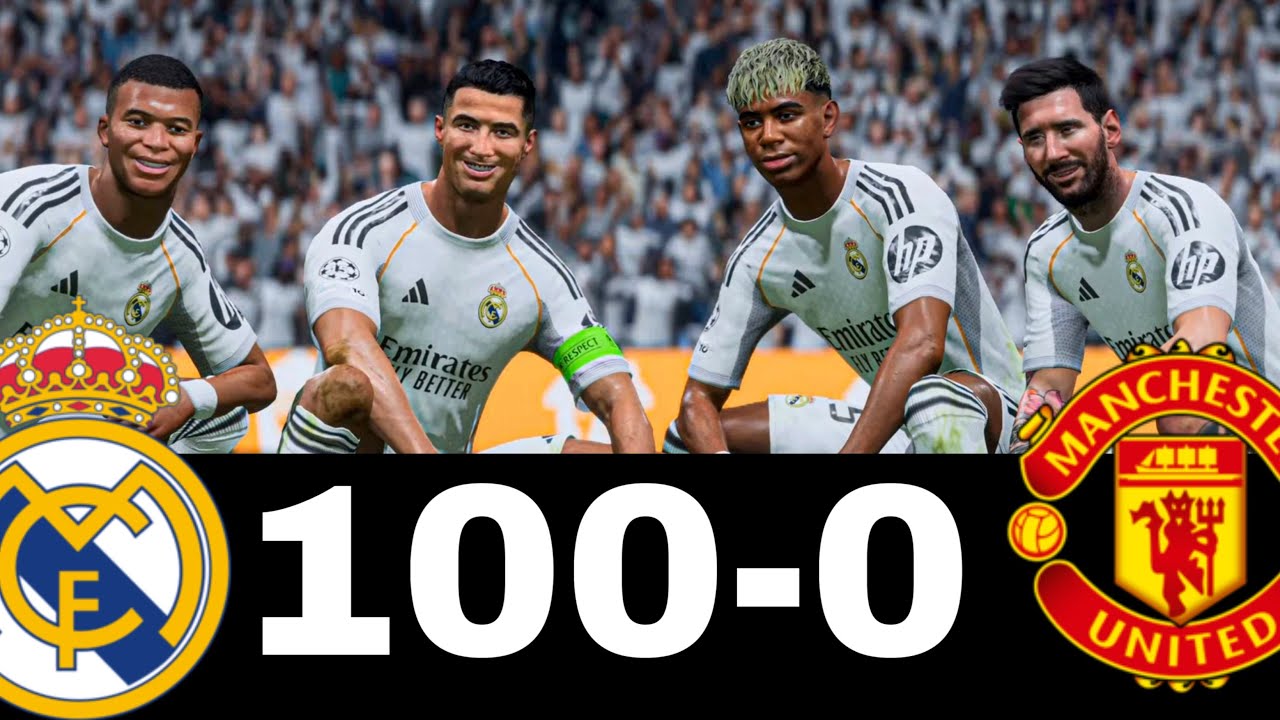 FC 26 - MESSI RONALDO NEYMAR & MBAPPE | ALL STARS | REAL MADRID 100-0 MANCHESTER UNITED