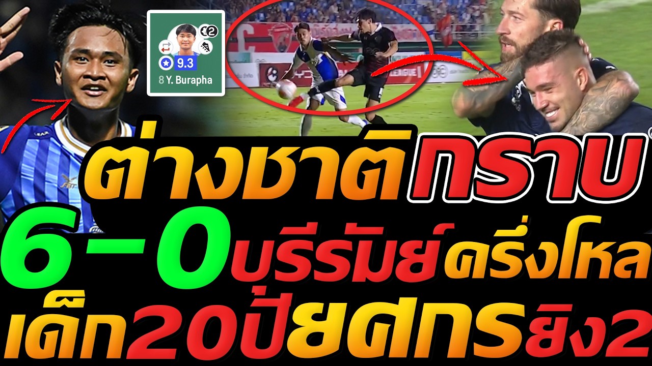 #ต่างชาติกราบ เด็ก20 ไทยร่างทอง ยศกร เทพ / บุรีรัมย์ เดือดกด ครึ่งโหล แฮตทริก - แตงโมลง ปิยะพงษ์ยิง