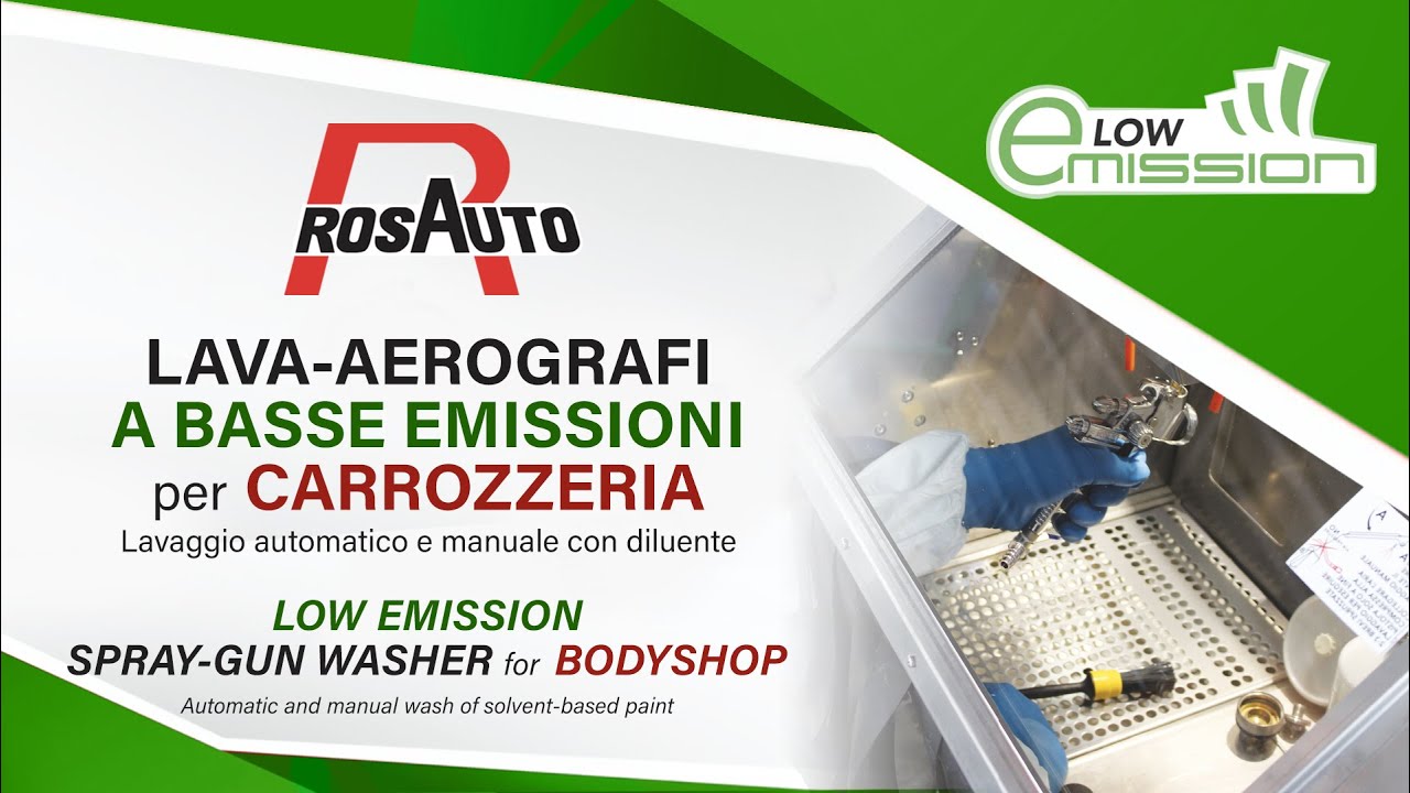 LOW EMISSION SOLVENT-BASED SPRAY-GUN WASHER - LAVA-AEROGRAFI a SOLVENTE a BASSE EMISSIONI