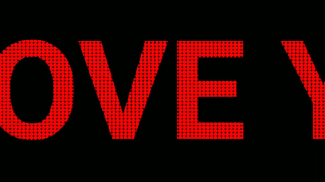 I love you - Scrolling text Video