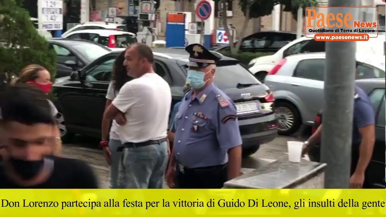cellole don lorenzo lancella alla festa per la vittoria di guido di leone carabinieri