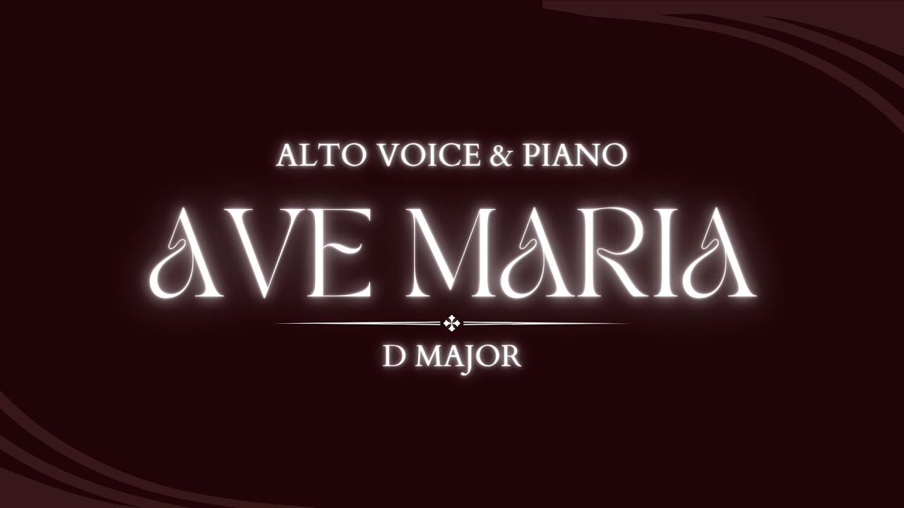 ☆ Ave Maria Franz Schubert [D] in D major • Alto / Contralto voice music sheet with piano