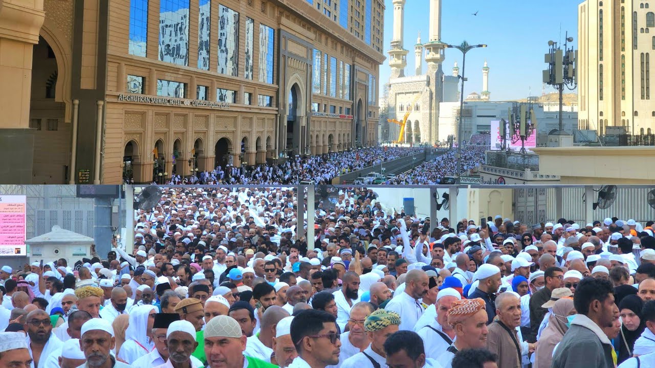 زحمة يوم الجمعة في المسجد الحرام وأجواء معتدلة 😍