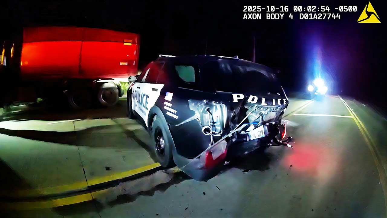 Мужчина заснул в беспилотной Tesla... а затем врезался в полицейскую машину.