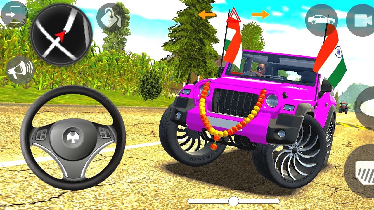 Modified Mahindra Thar 😱 Indian Game's (Gadi wala Games)#gaming Simulator Thar Game 