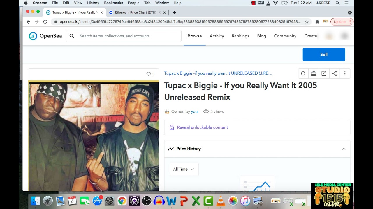NFT MUSIC  Uploaded to Marketplace on Opensea . TUPAC x BIGGIE Remix .
