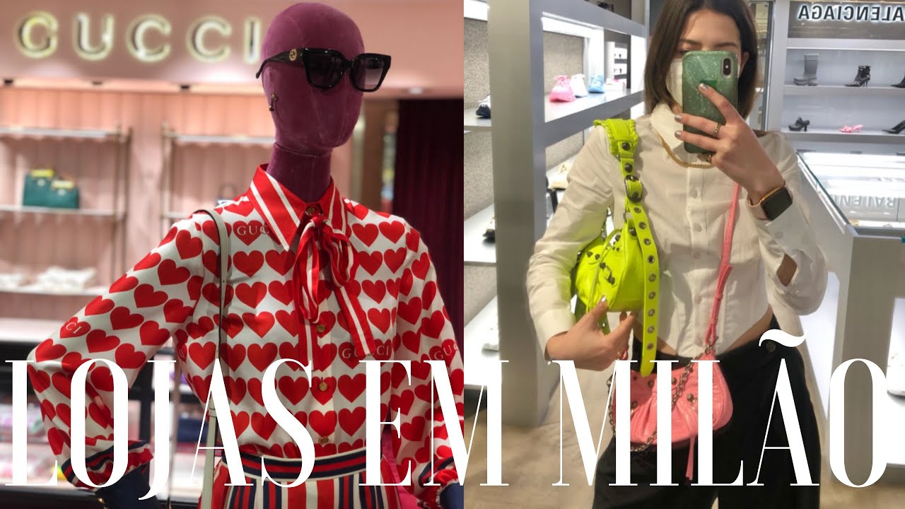 TOUR PELAS LOJAS DE LUXO E FAST FASHION EM MILÃO🛍BALENCIAGA, GUCCI, ZARA, BERSHKA E +.TENDÊNCIAS 22