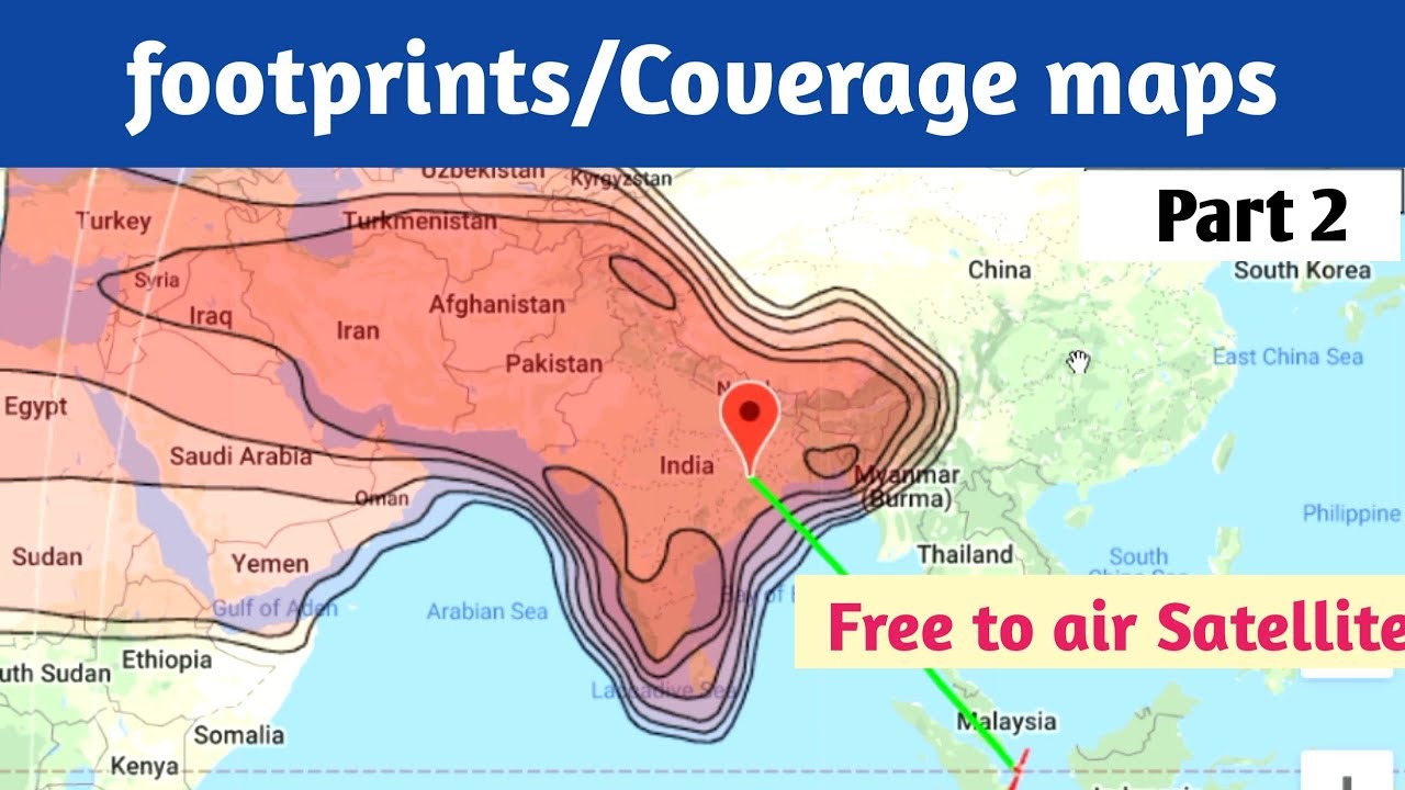 Free to air Satellite footprints with coverage maps#footprint