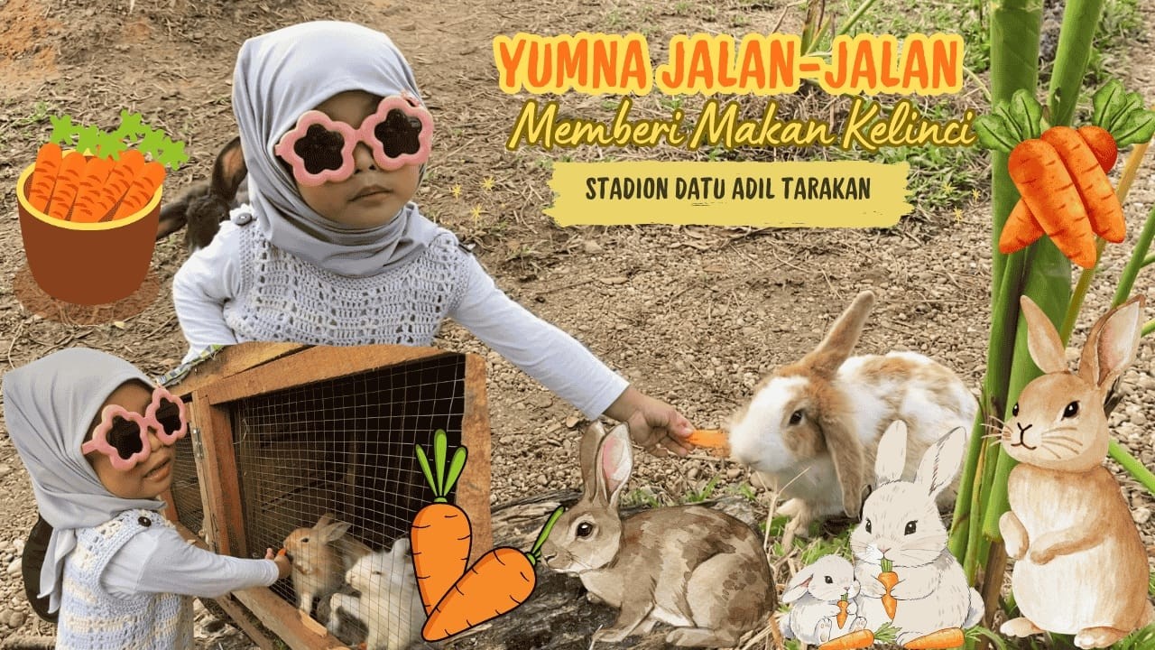 YUMNA KASIH MAKAN KELINCI DI KEBUN KELINCI