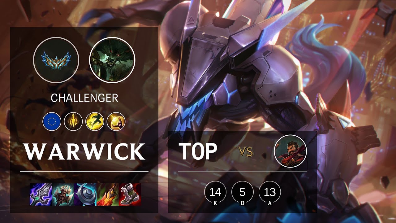 Warwick Top vs Graves - EUW Challenger Patch 12.4