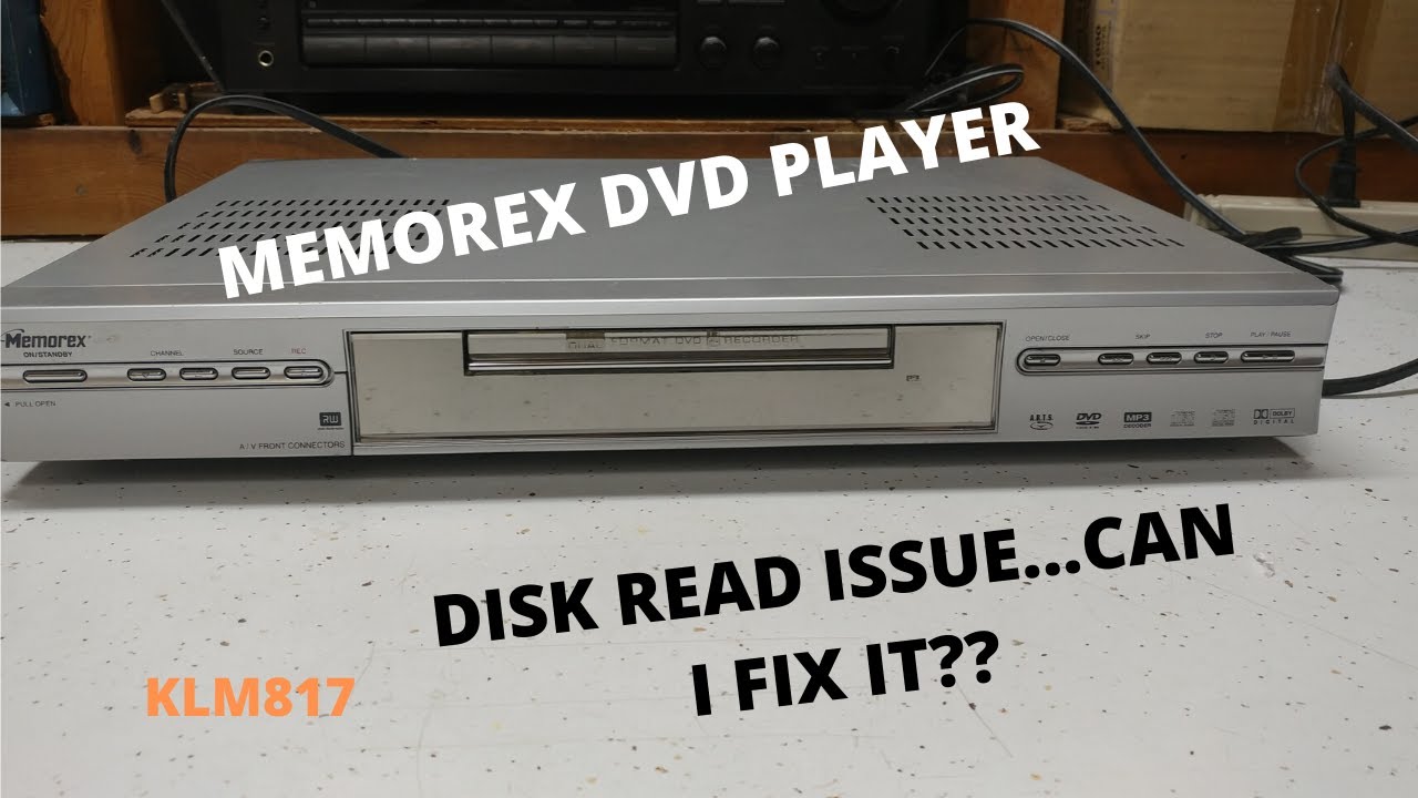 A Memorex DVD player/recorder with a disk operation issue