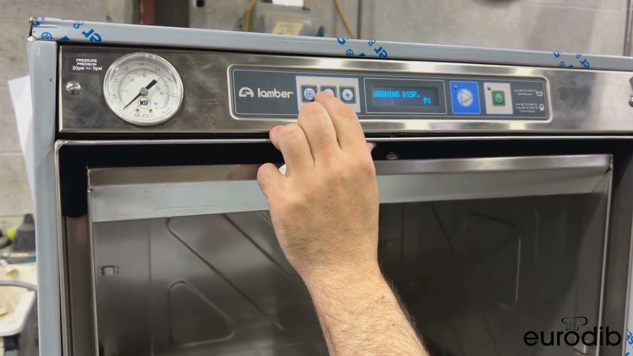 Lamber Deluxe High-Temperature Undercounter Dishwasher - F99EKDPS | Eurodib