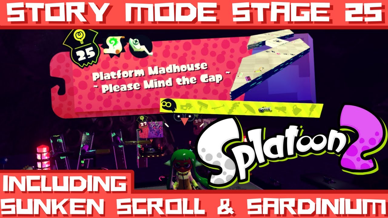 Splatoon 2 Stage 25: Platform Madhouse 'Please Mind The Gap' (Including Scroll & Sardinium)
