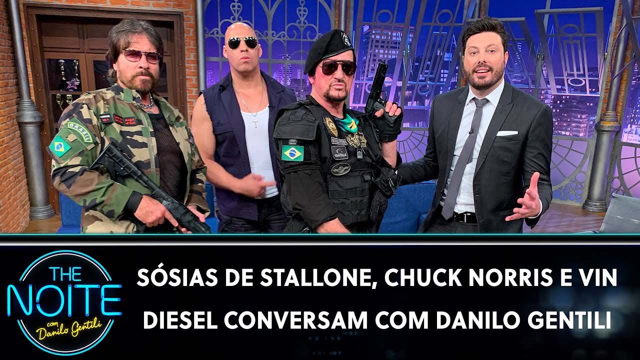 S&oacute;sias de Stallone, Chuck Norris e Vin Diesel conversam com Danilo Gentili | The Noite (07/07/20)