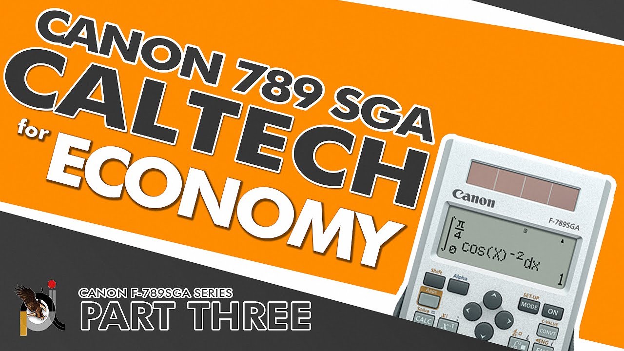 Canon F-789 SGA: Calculator Techniques for Economy