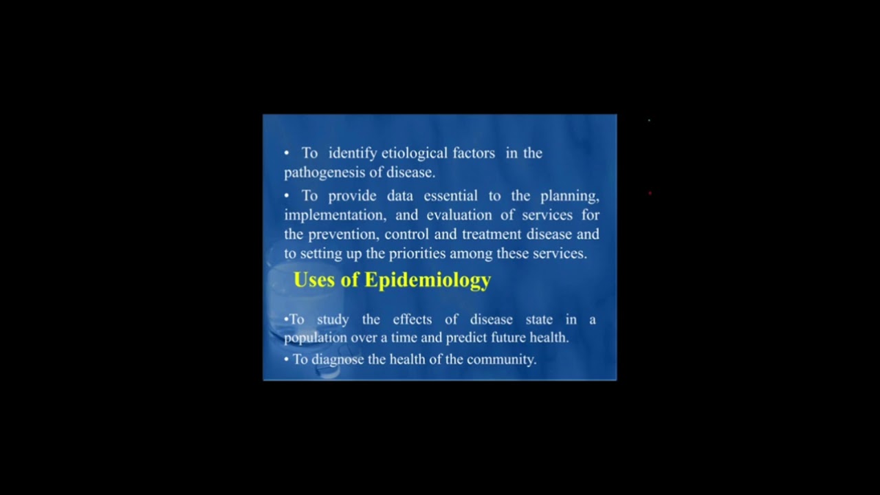 Topic:- Epidemiology 