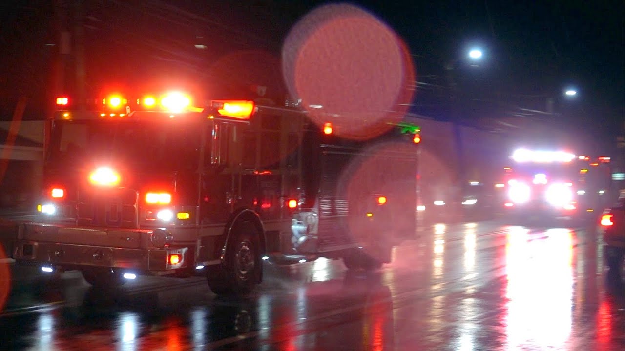 Upper Chichester Fire Department Rescue 10, Engine 10 & MICU 140A Responding