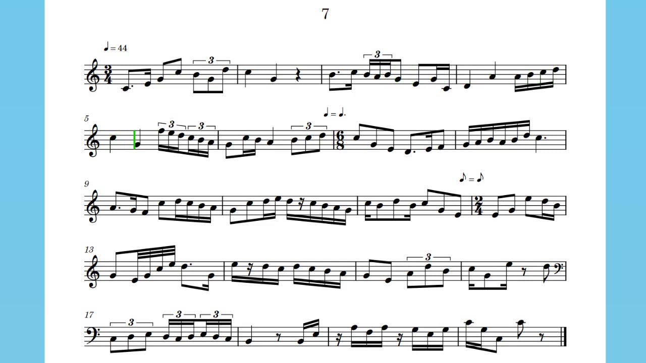 Lenguaje Musical Rítmico IV - Ejercicios Resumen nº 7
