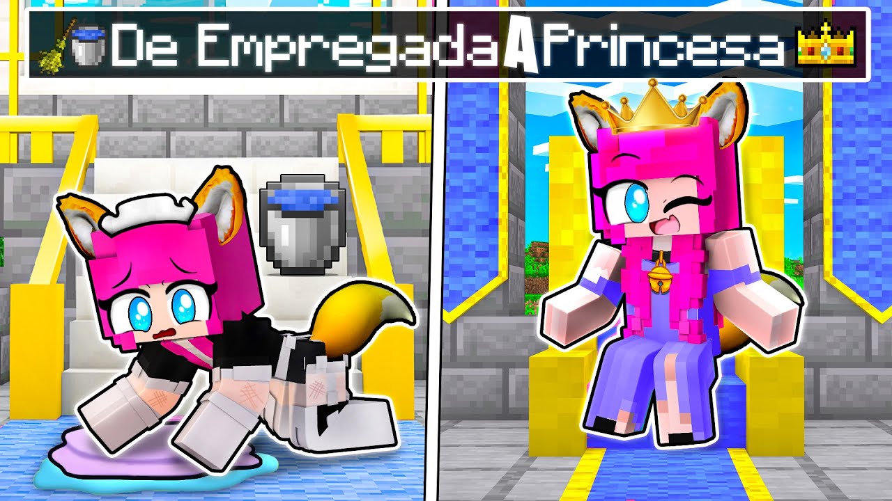 DE EMPREGADA A RAINHA: MIAUZINHA VIRA PRINCESA NO MINECRAFT! 👑