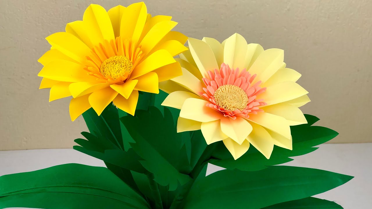3D Beautiful Paper Flower Making | Home Decor | Paper Crafts For School | Paper Flowers | Easy Craft