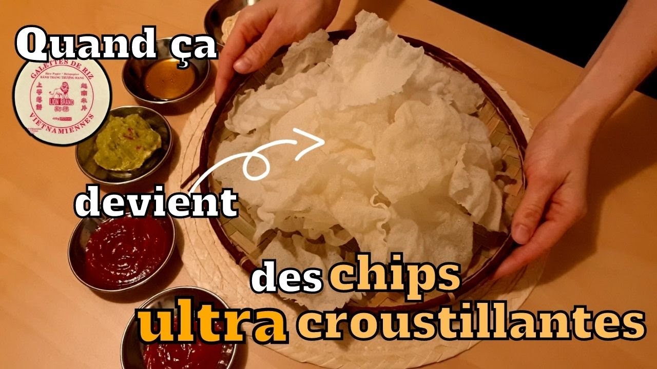 Chips de feuilles de riz ultra croustillantes ! caramel ou épices? Apéro express!!