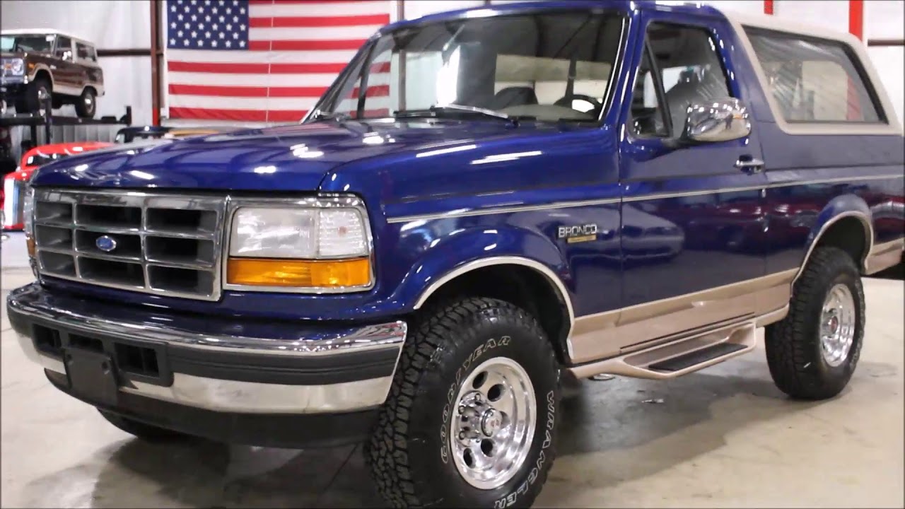 1996 Ford Bronco blue
