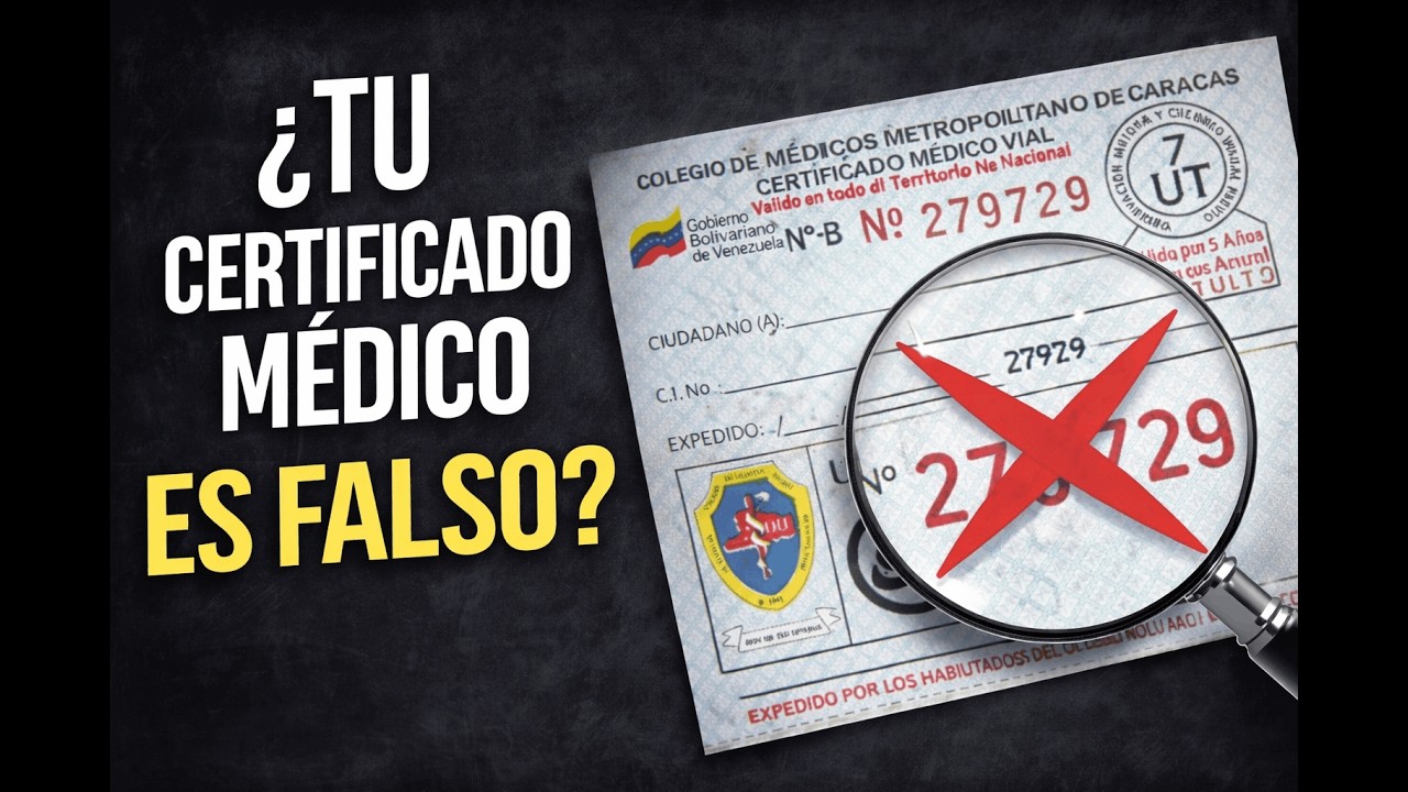 Podrían detenerte por tu certificado médico en Venezuela