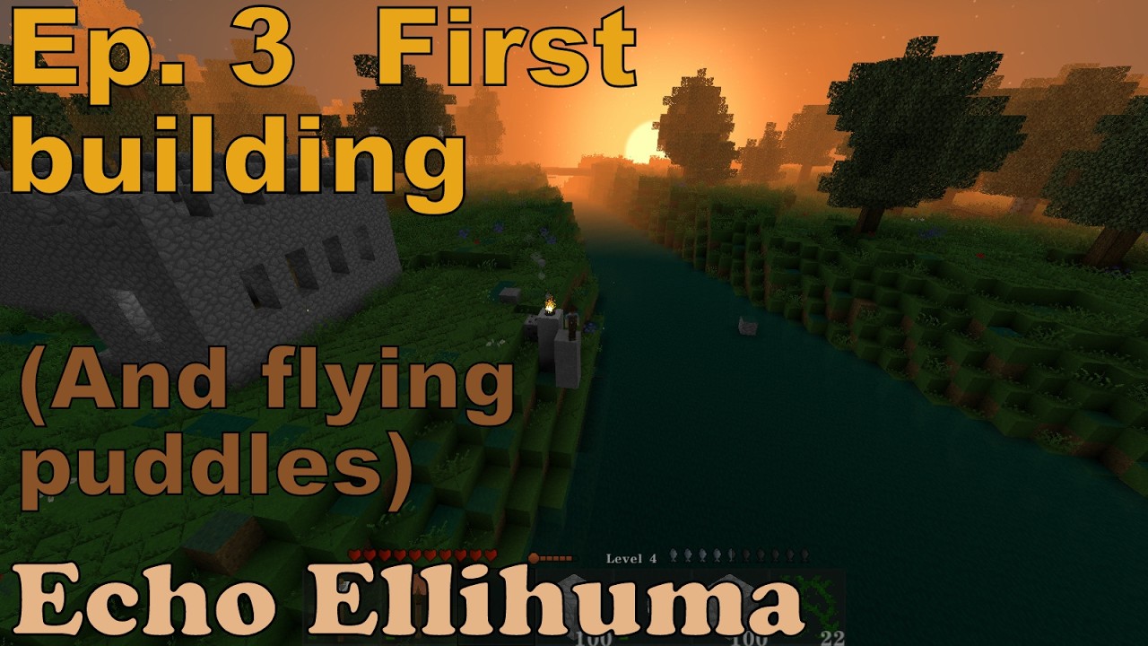 [3] The beginning of castle and beautiful evening in ECHO ELLIHUMA mod Survivalcraft 2