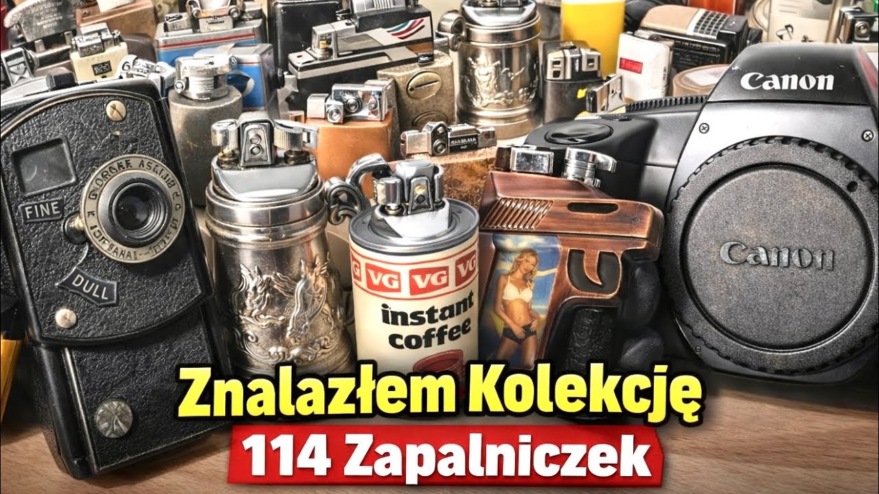 Niesamowity Skarb - Stara Kamera i Kolekcja 114 Zapalniczek . Tu Jest Pieniądz