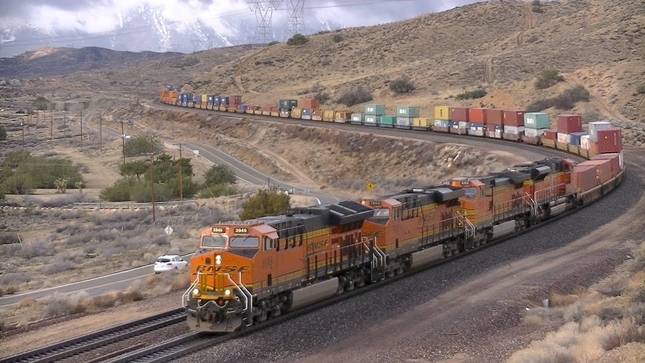BNSF Cajon Sub East of the Pass- Different angles, Meets, UP action and More!