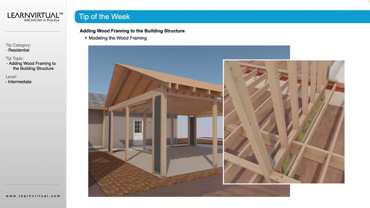 Adding Wood Framing to the Building Structure in Archicad