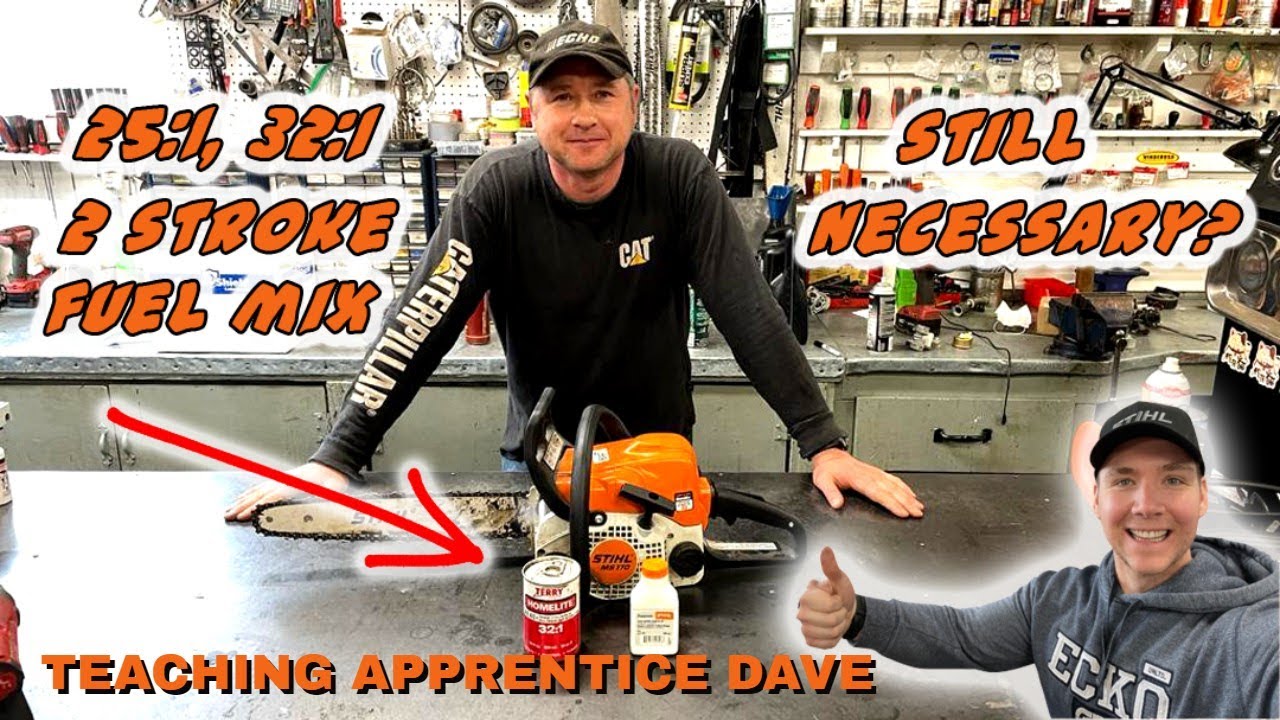 Should I Mix 2 Stroke Fuel At 32:1 For My Old Chainsaw? Teaching Apprentice Dave