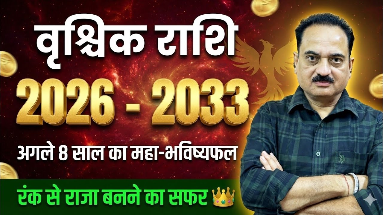 2026 से 2033: वृश्चिक राशि के इतिहास में ऐसा कभी नहीं हुआ! 😱 अगले 8 साल का महा-भविष्यफल #vrischik