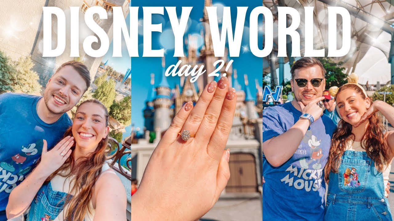 DISNEY WORLD VLOG! ✨ DAY 2 | WE GOT ENGAGED!💍Magic Kingdom🏰 Golf Shop⛳️Disney Springs & Polite Pig🐷