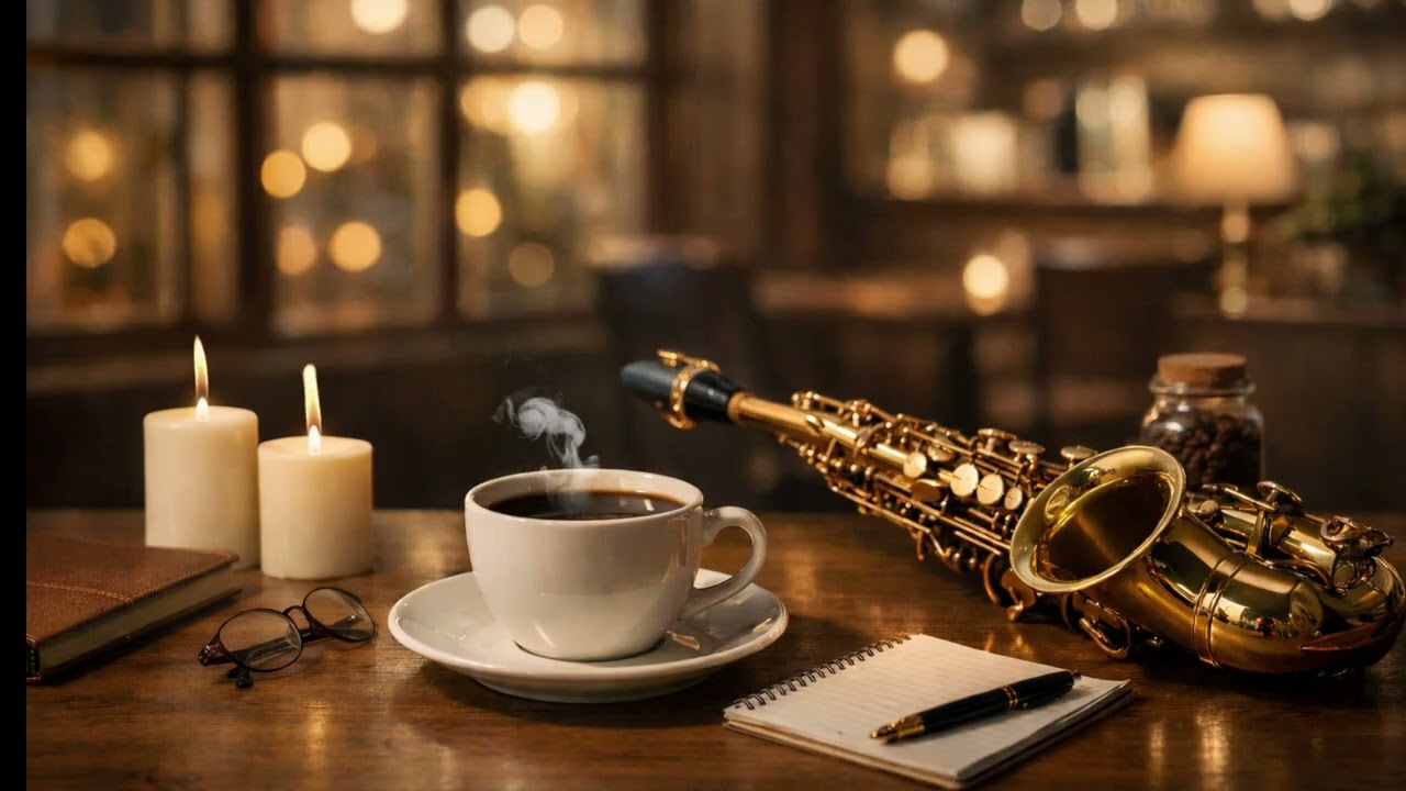 Smooth Jazz Instrumental Coffee Shop ☕Music for Study, Work & Relaxing Cozy Nights | Elfa Jazz Music