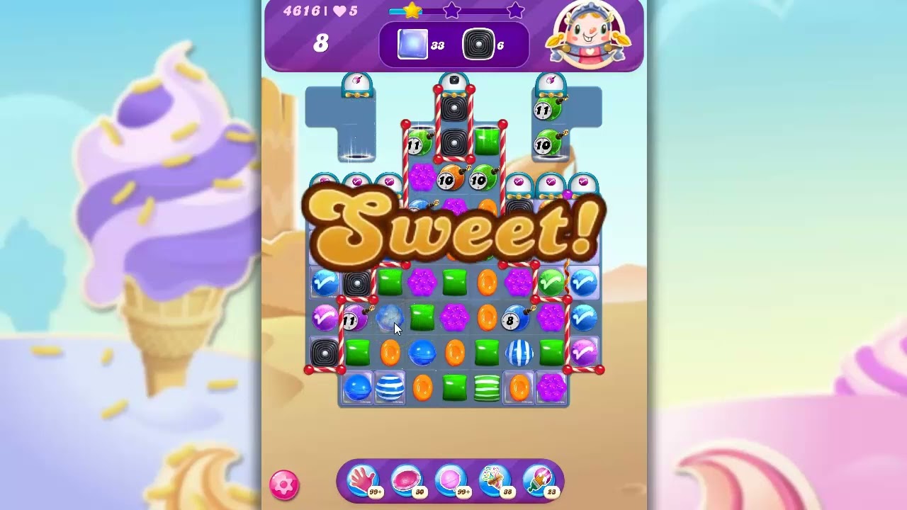 Candy Crush Level 4616 Talkthrough, 30 Moves 0 Boosters