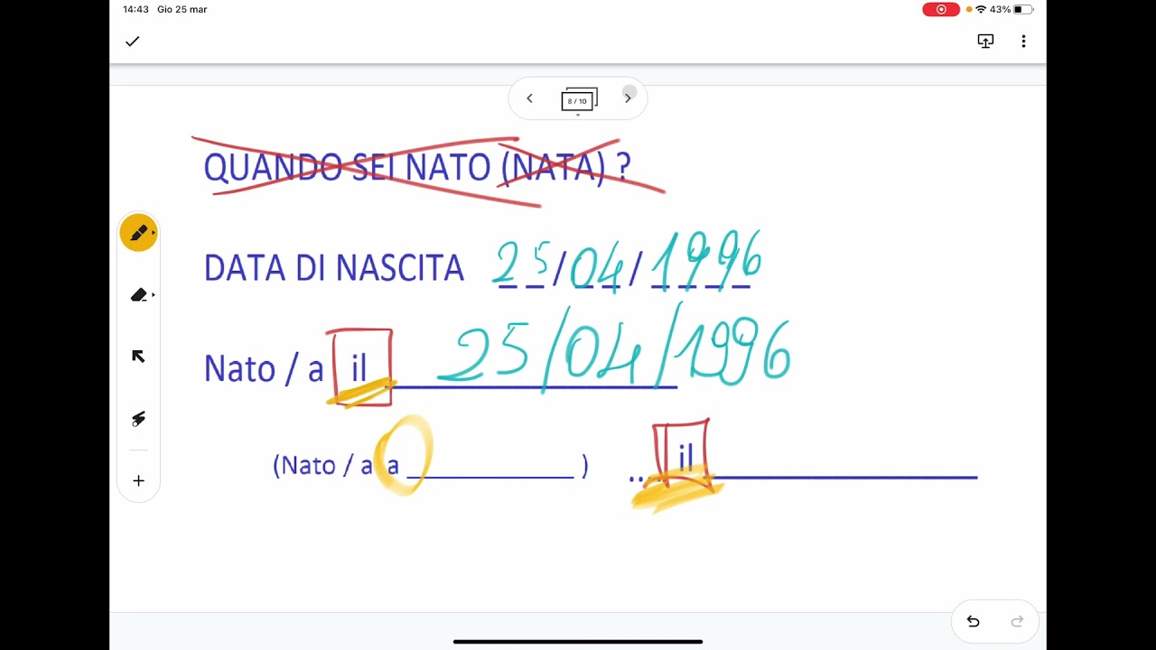 Compilare un modulo 2’ parte - italiano per stranieri