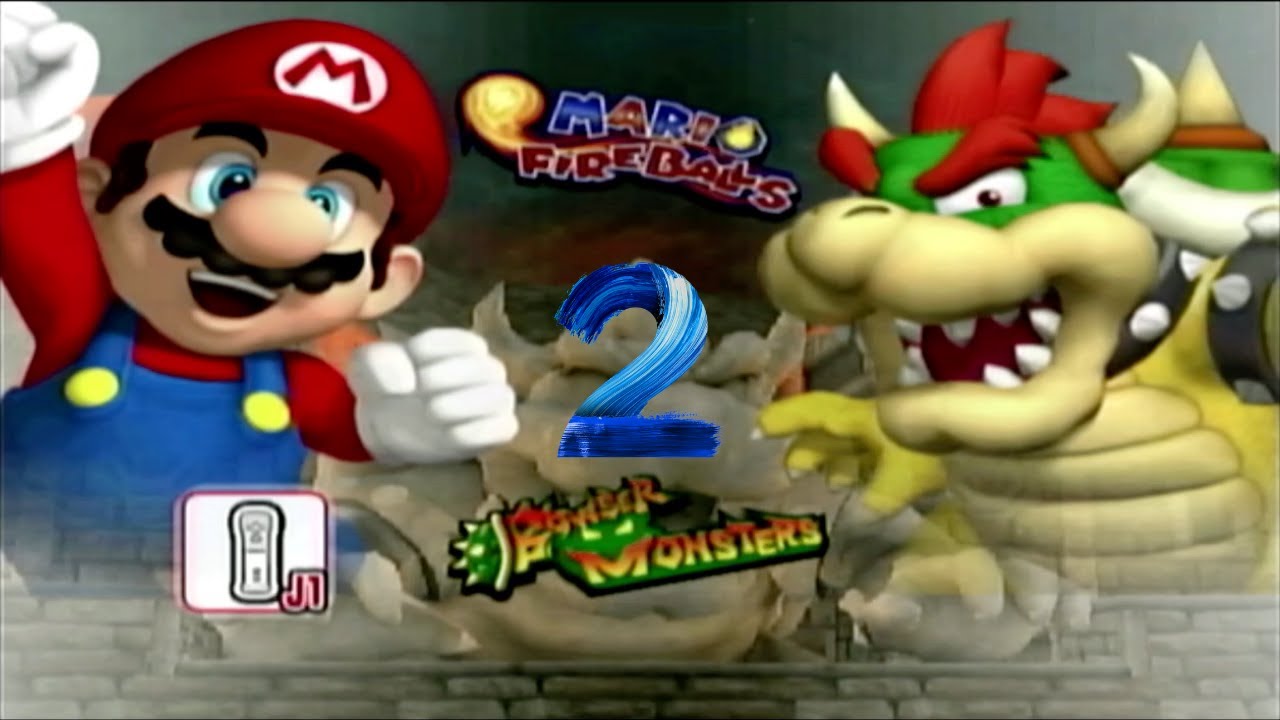 Mario Super Sluggers: Mario Fireballs vs Bowser Monsters(Bowser's Castle Rematch) Gameplay HD