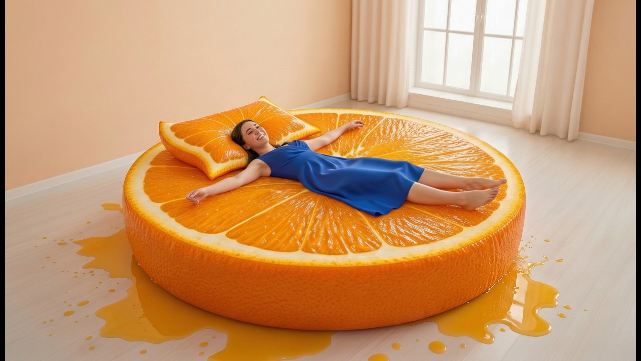 ¿En qué cama de naranja dormirías? 🍊🛌 | ASMR Visual y Satisfactorio
