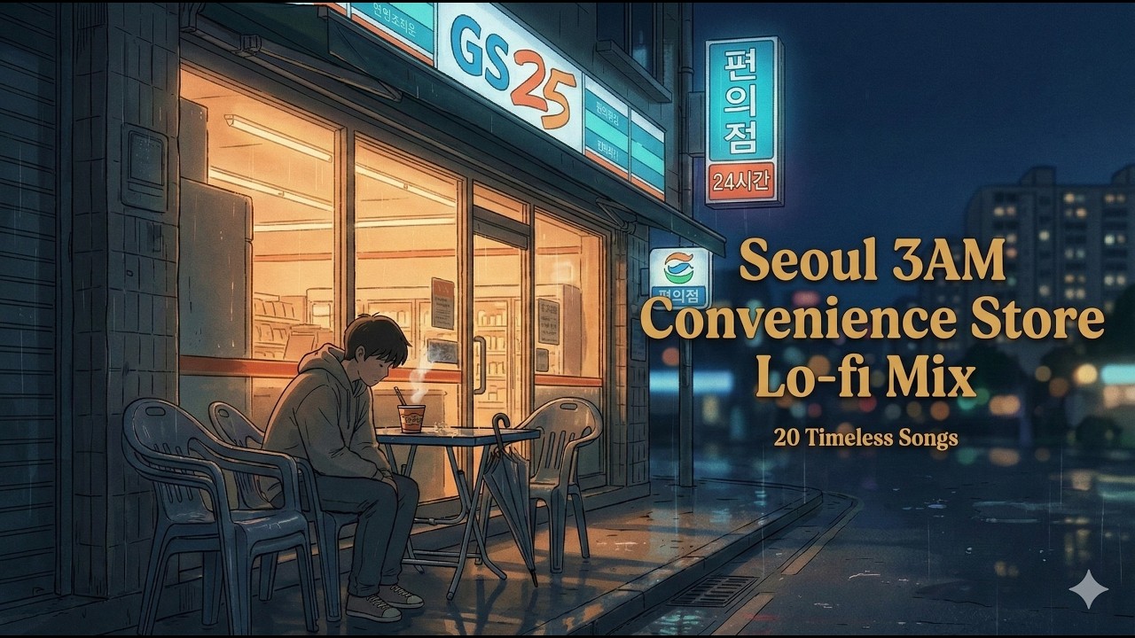 [Playlist] Seoul 3AM Lo-fi 🌧 Sad But Cozy Korean Convenience Store Music for Late Nights