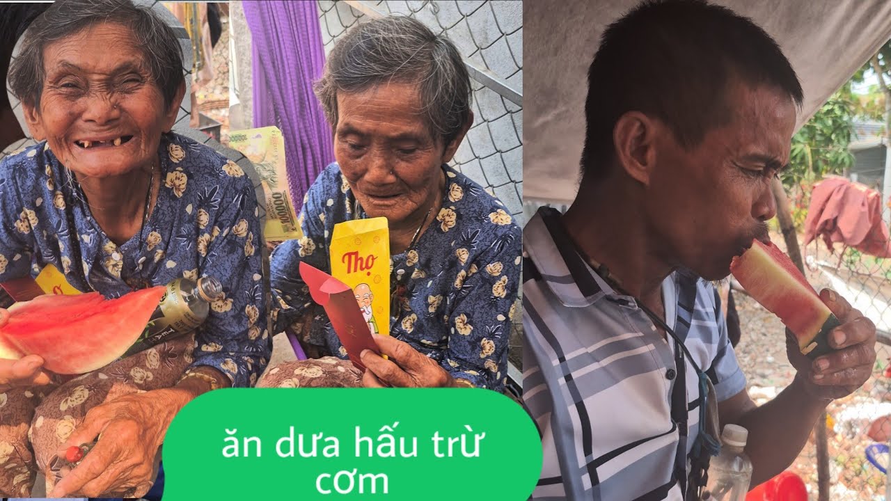 Bà Đặng a Lộc Ăn dưa hấu trừ cơm 