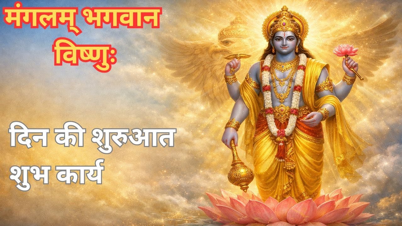 मंगलम् भगवान विष्णुः | Powerful Vishnu Mangalam Shlok | शुभ मंगल मंत्र | Peace & Positivity