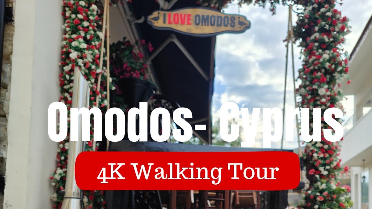 Cyprus - Walking in Omodos Village • 4K