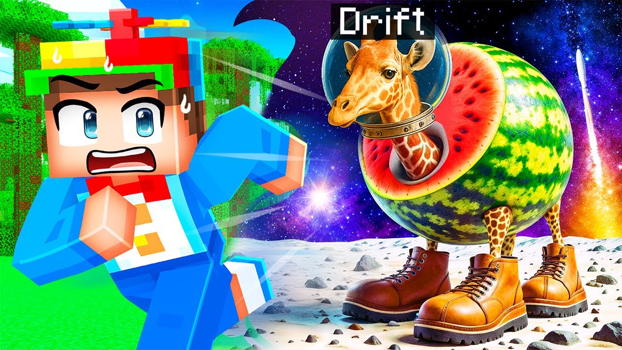Becoming GIRAFFA CELESTE To Troll My Friends in Minecraft...