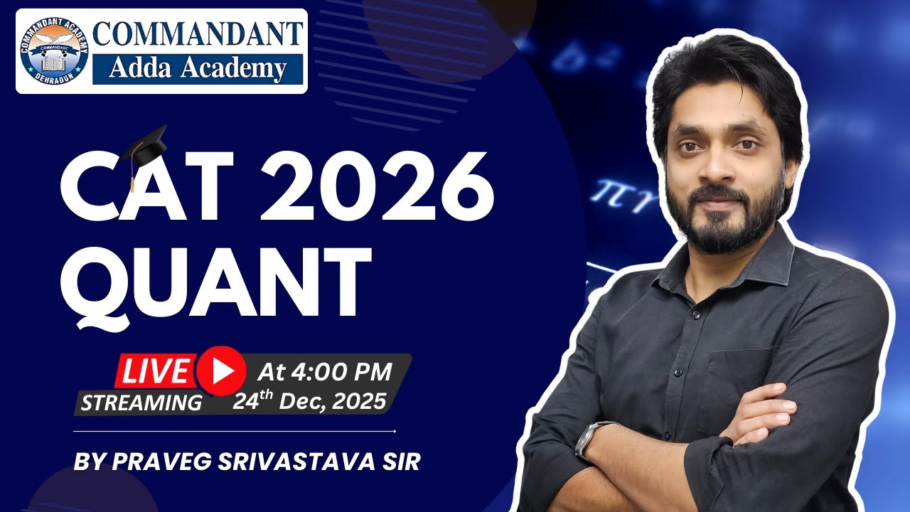 CAT Quant Live Class | 99 Percentile Arithmetic Algebra High Weightage 