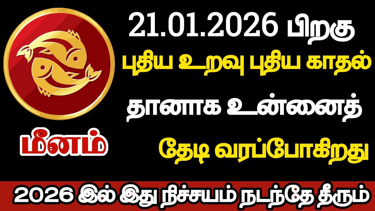 மீனம் - புதிய உறவு புதிய காதல் தானாக உன்னை தேடி வரப்போகிறது/#meenam/#rasipalan